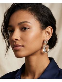 BEAUTY SPOT JEWELLERY - Midnight Onyx Emerald-Cut Drop Earrings