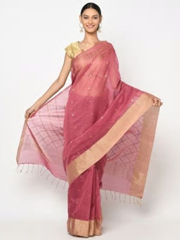 Fabindia - Cotton Silk Chanderi Woven Sari