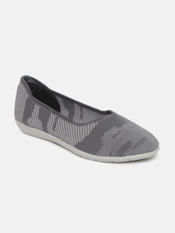 Marc Loire - Women Dark Grey Casual Slip-on Ballerinas