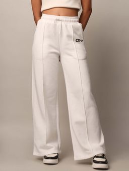 ONLY - White Wide Leg Sweatpant