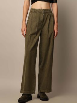 ONLY - Green Straight Washed Look Pant