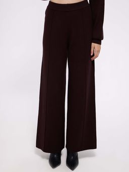 Cover Story - Wine Flared Woolen Trouser