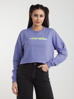Zink London - Zink Z Womens Lavender Printed Sweatshirt
