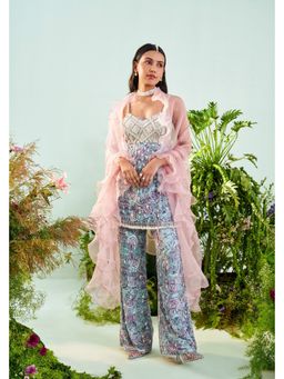 Mani Bhatia - Lily Blue Kurti With Pant And Cape