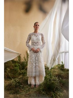 Mani Bhatia - Ivory Kurta With Palazzo And Dupatta