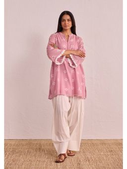 Tara-C-Tara - Mauve Bandhej Printed Kurta and Salwar