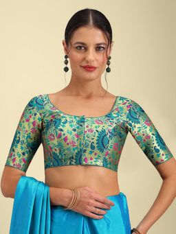 Niraha - Paithni Design Green Saree Stitched Blouse