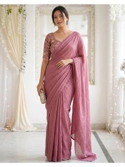 Nyri - Mauve Georgette Saree