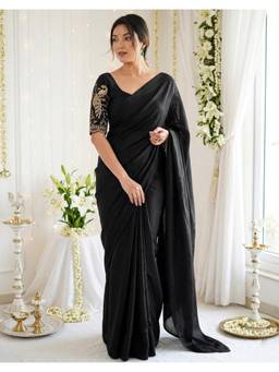 Nyri - Black Tissue Silk Saree