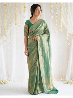 Nyri - Green Tissue Silk Saree