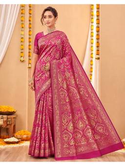Nyri - Pink Weaving Silk Saree