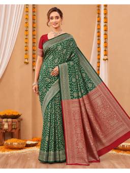 Nyri - Green Weaving Silk Saree