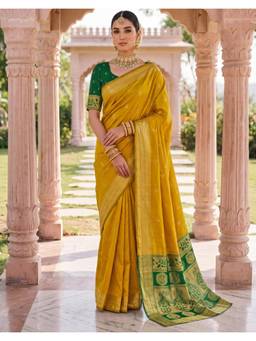 Nyri - Mustard Weaving Silk Saree