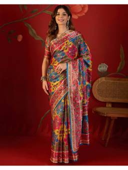 Nyri - Multi-Color Printed Georgette Saree