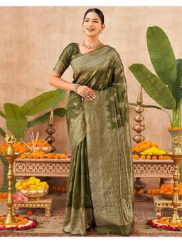 Nyri - Green Weaving Silk Saree