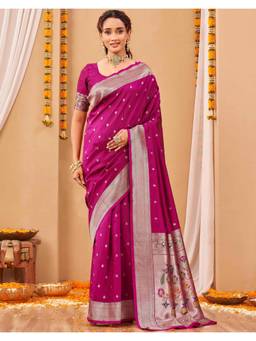 Nyri - Pink Weaving Silk Saree