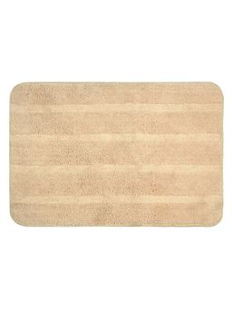 Saral Home - Beige & Grey Microfiber Anti Slip Bath Mat 35x50 cm (Pack of 2)