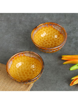 Amalfiee Ceramics - Handmade 4.5" Exclusive Swarn Speckled Soup Bowl Set Of 2Pcs
