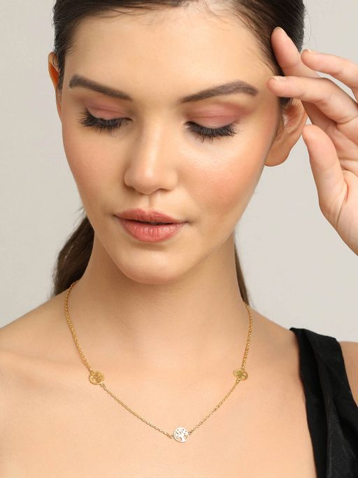 CLARA 925 Silver Gold Rhodium Plated Tree of Life Necklace Chain for Women and Girls