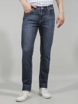 CRIMSOUNE CLUB - Men Charcoal Slim Fit Jeans