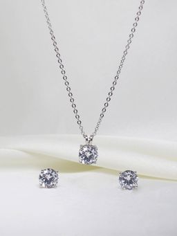 GIVA - Classic Silver Zircon Set