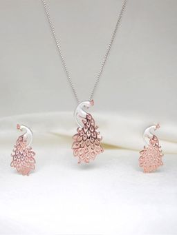 GIVA - Rose Gold Peacock Set