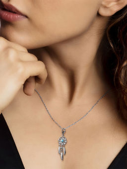 GIVA - 925 Sterling Silver Dream Catcher Pendant With Link Chain Necklace for Women and Girls stylish