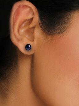 GIVA - 925 Sterling Silver Dark Maleficent Pearl Stud Earring for Women and Girls