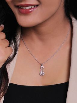GIVA - 925 Sterling Silver Charming Cat Pendant with Link Chain for Women and Girls