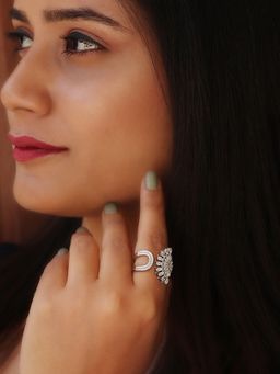 GIVA - 925 Sterling Silver Peacock Heritage Adjustable Ring for Women and Girls