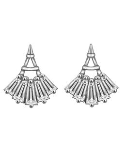 GIVA - 925 Sterling Silver Baguette Wave Earrings for Women