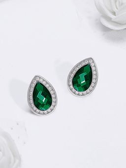 GIVA - 925 Sterling Silver Emerald Green Tear Drop Earrings for Women