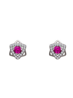 GIVA - 925 Sterling Silver Pop Pink Star Earrings for Women