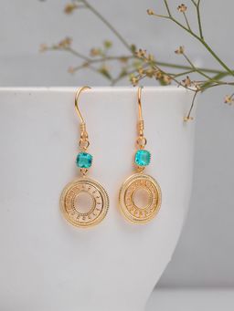 GIVA - 925 Sterling Golden Turquoise Wheel Earrings for Women