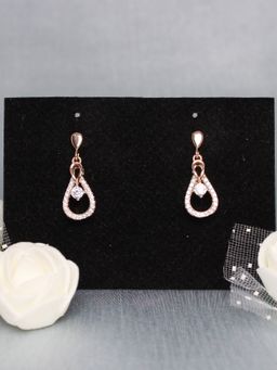 GIVA - 925 Sterling Silver Rose Gold Drizzle Drop Earrings For Women