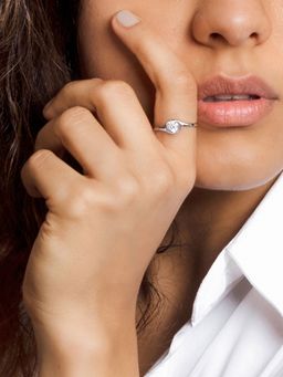 GIVA - 925 Sterling Silver Zircon Curl Adjustable Ring For Women