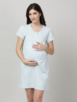 mackly - Womens Polka Dot Maternity Dress