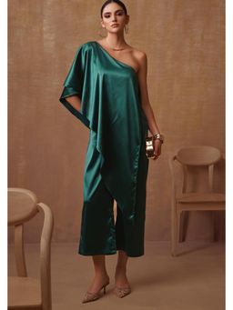 BOHO-CHIC By Sukriti Jain - Green One Shoulder Jumpsuit