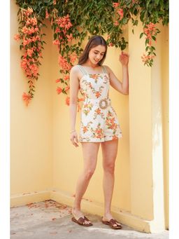 HOUSE OF SAL - White Nelly Floral Playsuit