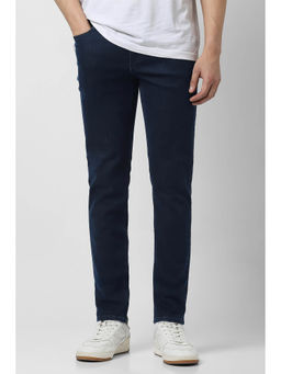 Van Heusen - Men Navy Blue Regular Fit Jeans