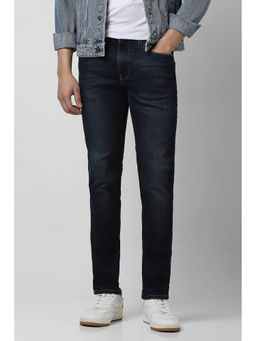 Van Heusen - Men Navy Blue Regular Fit Jeans