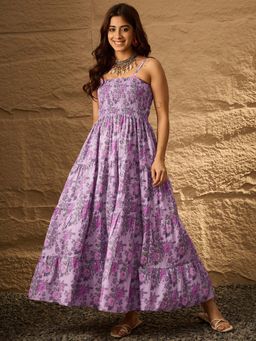 InWeave - Lavender Floral Tiered Dress