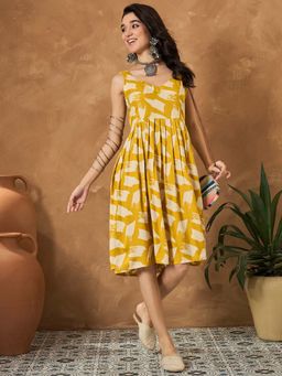 InWeave - Honey Yellow Beige Sweetheart Dress
