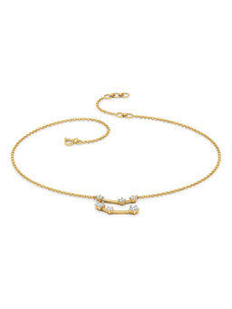 Candere by Kalyan Jewellers - Gemini 18K Yellow Gold and Diamond Anklet for Women