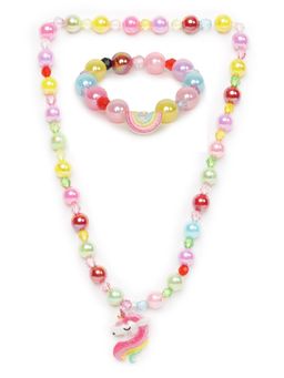 EL REGALO - Kids Girls Jewellery Necklace and Bracelet Combo (Set of 2)