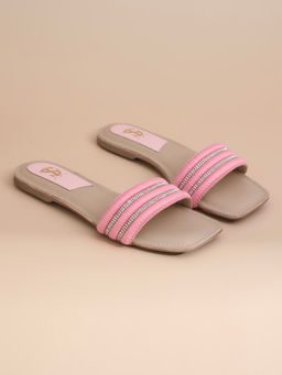 Shoe that fits you - Pink Lacey Flats