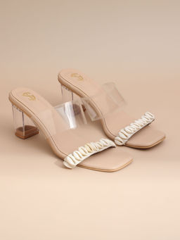 Shoe that fits you - Shell Transparent Heels Beige