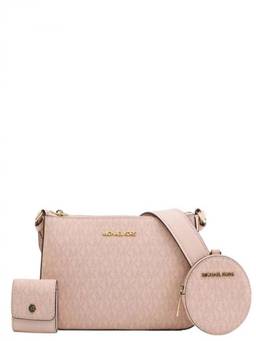 Michael Kors - Light Pink Jet Set Small Crossbody Bag with Mini Pouch