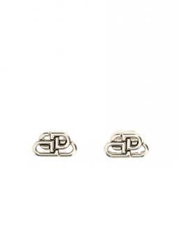 Balenciaga - Silver BB Stud Earrings