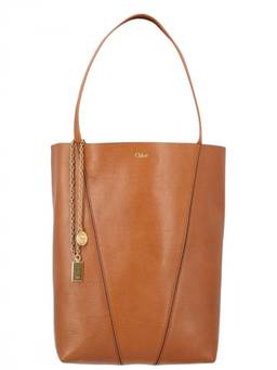 Chloe - Brown Spin Medium Tote Bag